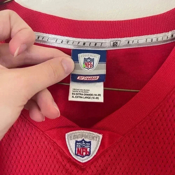 L. Johnson Kansas City chiefs football jersey youth size XL vintage - Picture 3 of 7